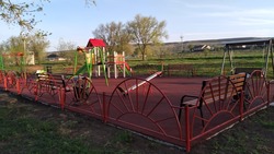 В селе Петровского округа построили детскую площадку в рамках губернаторской программы